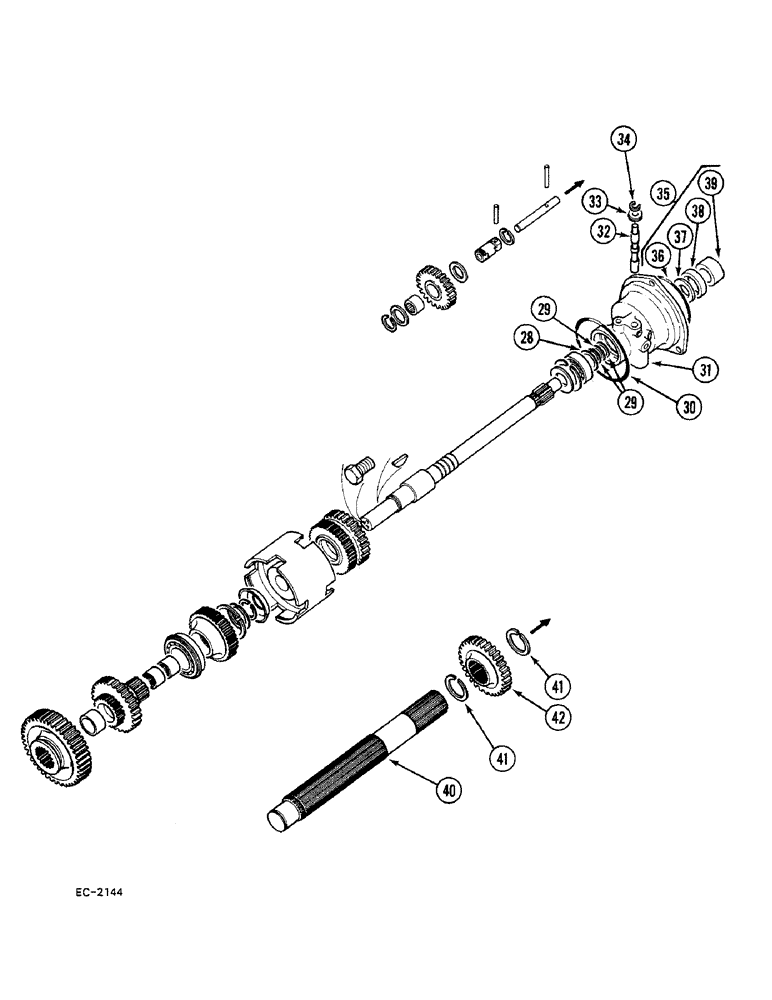 Схема запчастей Case 380B - (6-178) - FORWARD AND REVERSE, SYNCHROMESH DRIVE (CONTD) (06) - POWER TRAIN