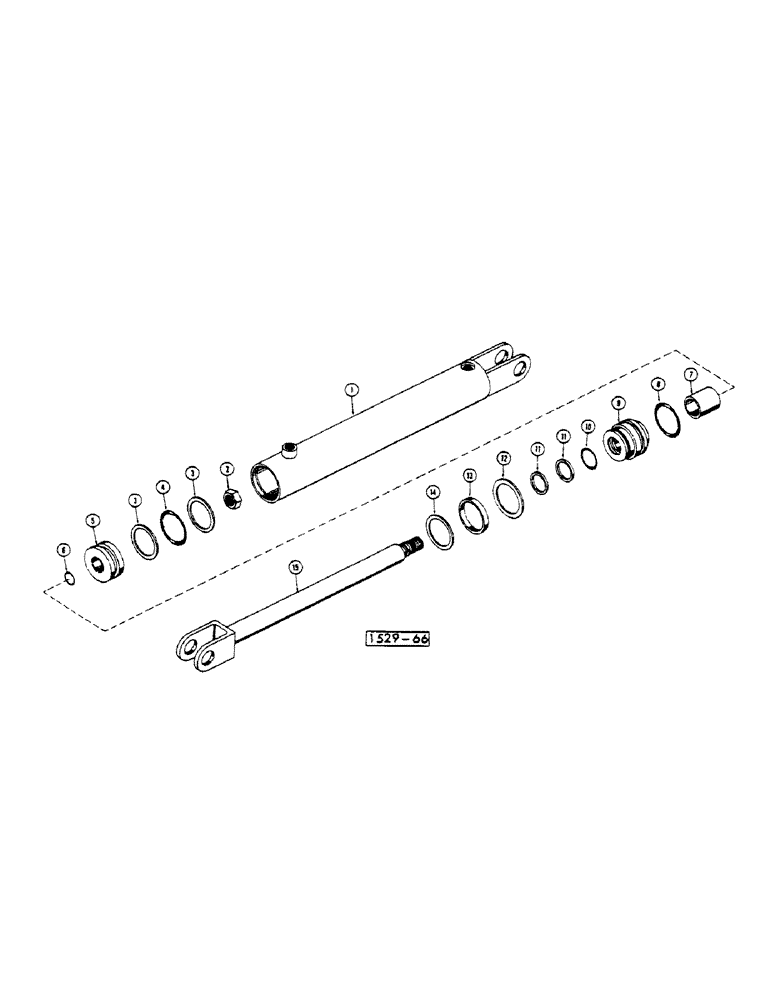 Схема запчастей Case 1529 - (226) - HYDRAULIC GRAPPLE CYLINDER (89) - TOOLS