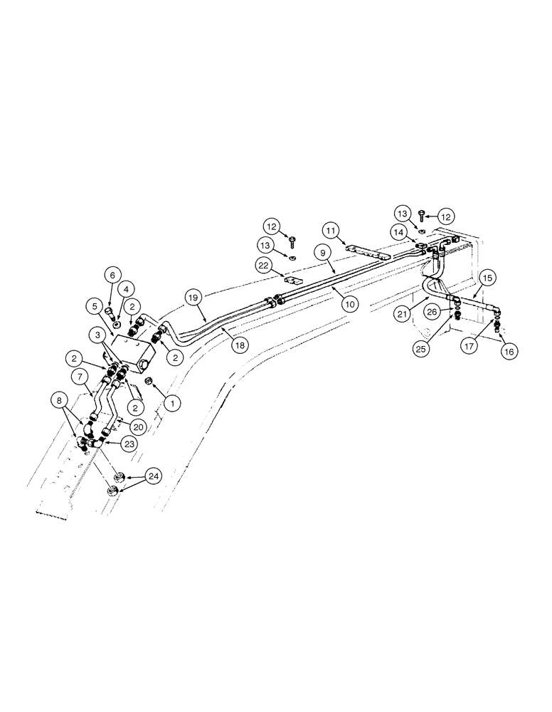 Схема запчастей Case 865 VHP - (08-046[01]) - FRONT AXLE HYDRAULIC CIRCUIT - TILT (08) - HYDRAULICS