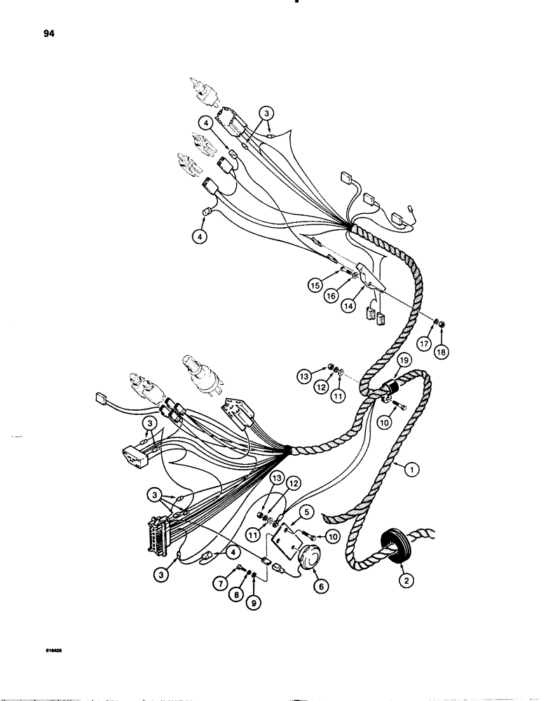 Схема запчастей Case 780B - (094) - ELECTRICAL SYSTEM, INSTRUMENT HARNESS (04) - ELECTRICAL SYSTEMS