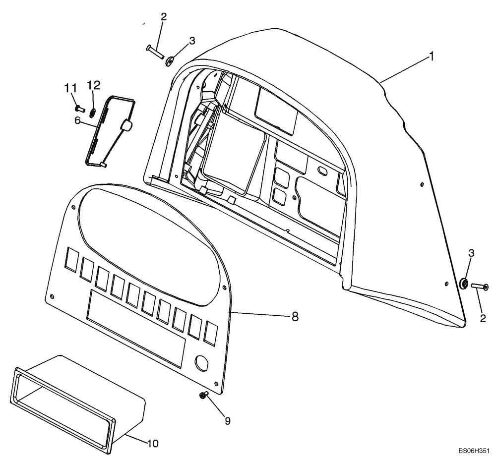 Схема запчастей Case 1150K - (04-16) - CONSOLE, FRONT - CAB (04) - ELECTRICAL SYSTEMS