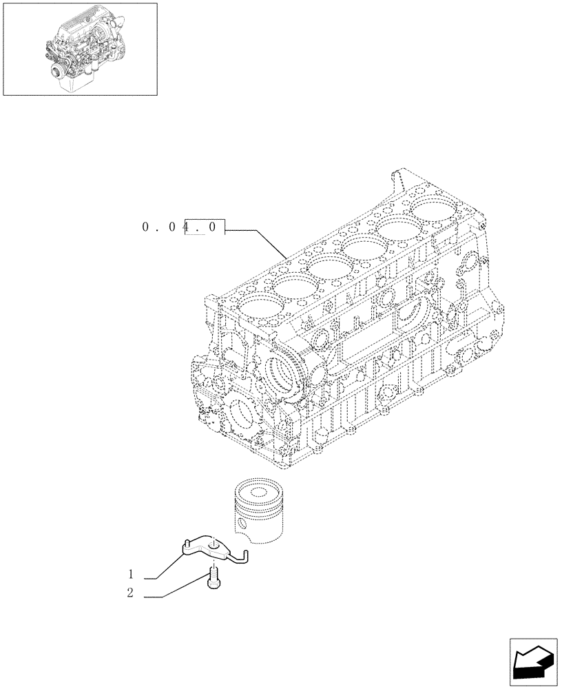 Схема запчастей Case F3AE0684E B002 - (0.04.14[01]) - CYLINDER BARREL LUBRICATION NOZZLE (99483075) 