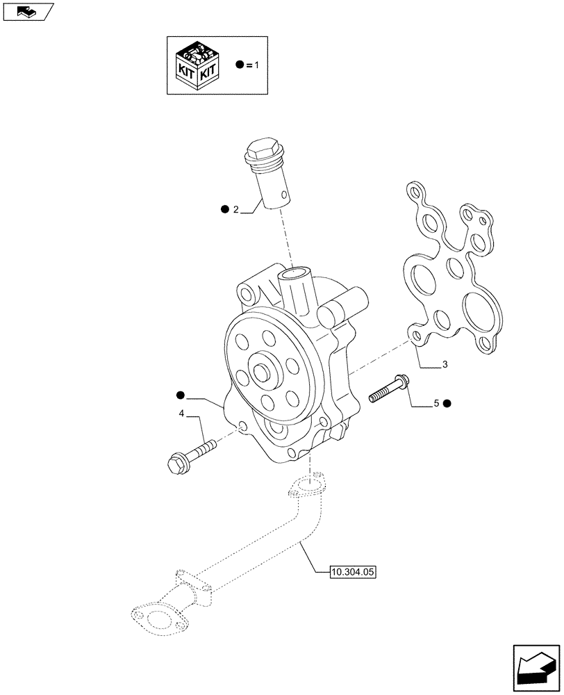 Схема запчастей Case F3DFA613B E003 - (10.304.01[02]) - PUMP, ENGINE OIL & RELATED PARTS (504161109) (10) - ENGINE