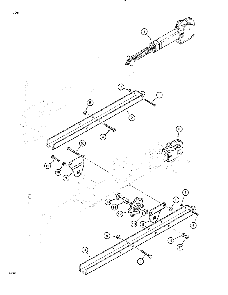 Схема запчастей Case SD100 - (226) - UNIBOOMS, CHANNEL AND SPROCKET BOOMS (89) - TOOLS