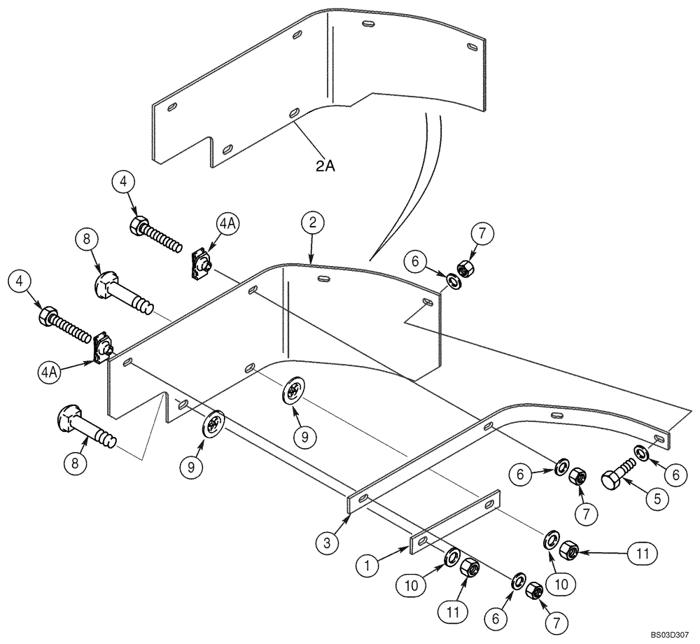 Схема запчастей Case 580SM - (09-46) - GUARD, MUD (09) - CHASSIS/ATTACHMENTS