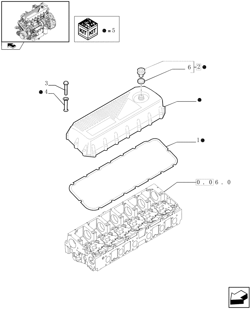 Схема запчастей Case F2CE9684E E015 - (0.06.3) - HEAD COVER (504008091) 