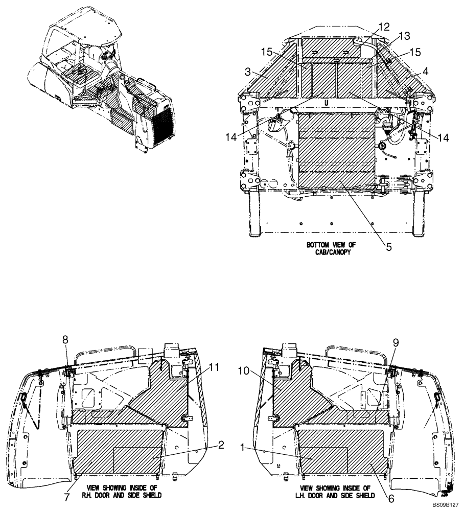 Схема запчастей Case 1150K - (09-12[01]) - NOISE CONTROL (09) - CHASSIS/ATTACHMENTS