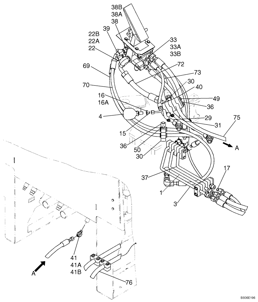 Схема запчастей Case 721E - (07-03D) - HYDRAULICS - BRAKE, MAIN - RESERVOIR (07) - BRAKES