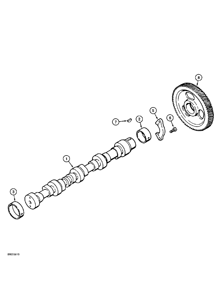 Схема запчастей Case 860 - (2-34) - CAMSHAFT - 4T-390 ENGINE (02) - ENGINE