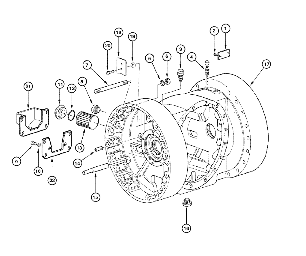 Схема запчастей Case 865 DHP - (6-050) - REAR AXLE GRAZIANO - CENTER HOUSING (06) - POWER TRAIN