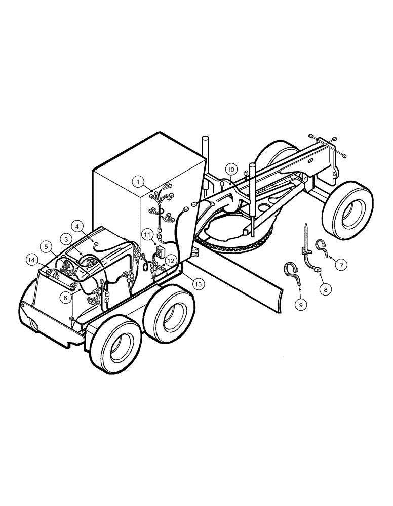 Схема запчастей Case 845 - (04-12[01]) - ELECTRIC SYSTEM - MAIN (04) - ELECTRICAL SYSTEMS