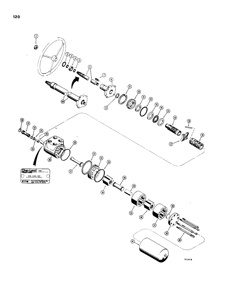 Схема запчастей Case W24B - (120) - STEERING CONTROL VALVE (05) - STEERING