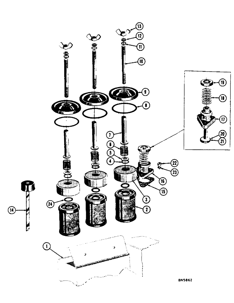 Схема запчастей Case 1000 - (176) - HYDRAULIC OIL FILTERS (07) - HYDRAULIC SYSTEM