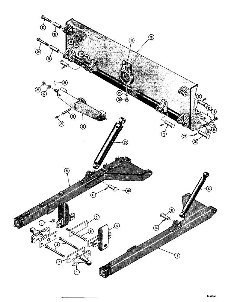 Схема запчастей Case 310F - (188) - HYDRAULIC CROWN TILT BULLDOZER (07) - HYDRAULIC SYSTEM