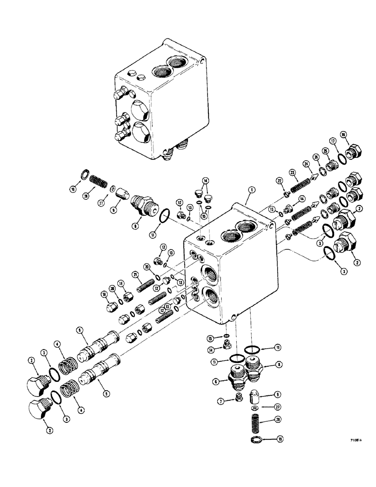 Схема запчастей Case 33 - (212) - D54561 HYDRA-GUIDE CONTROL VALVE 