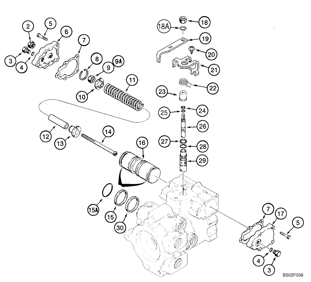 Схема запчастей Case 75XT - (06-08) - PUMP, TANDEM, FRONT (06) - POWER TRAIN