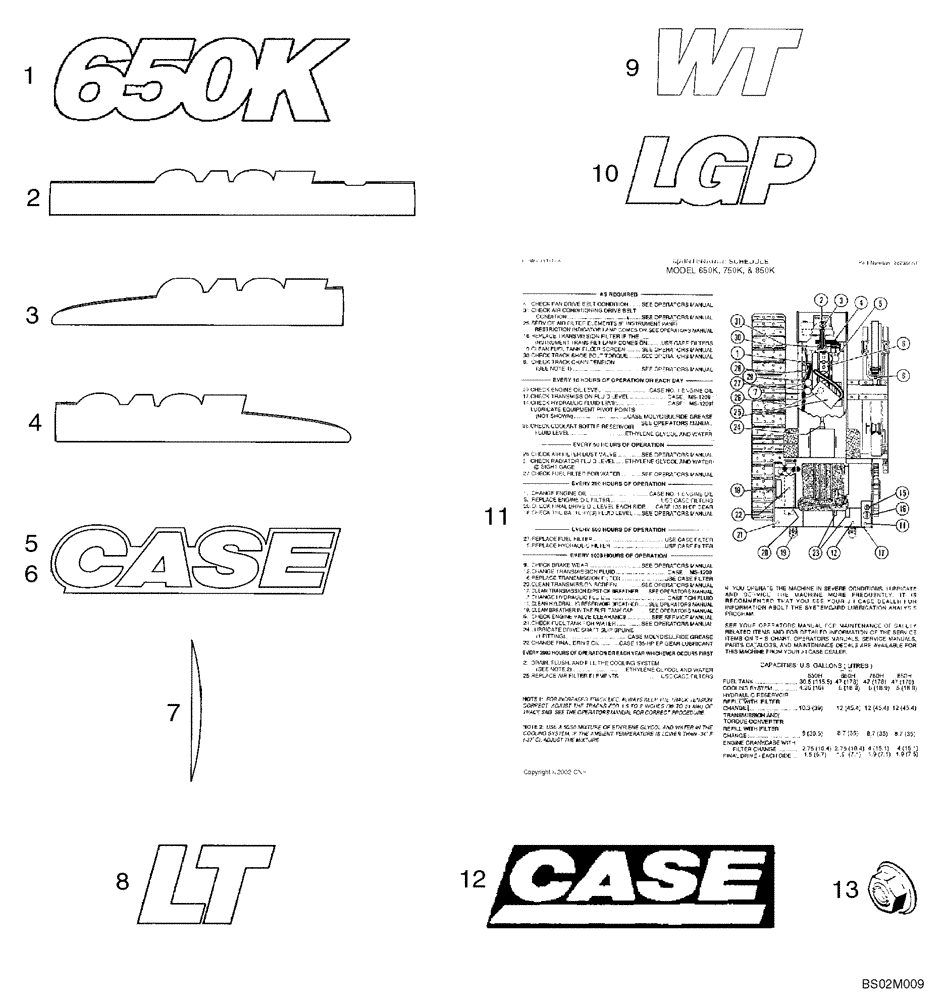 Схема запчастей Case 650K - (09-46) - DECALS - CANADIAN FRENCH (09) - CHASSIS/ATTACHMENTS