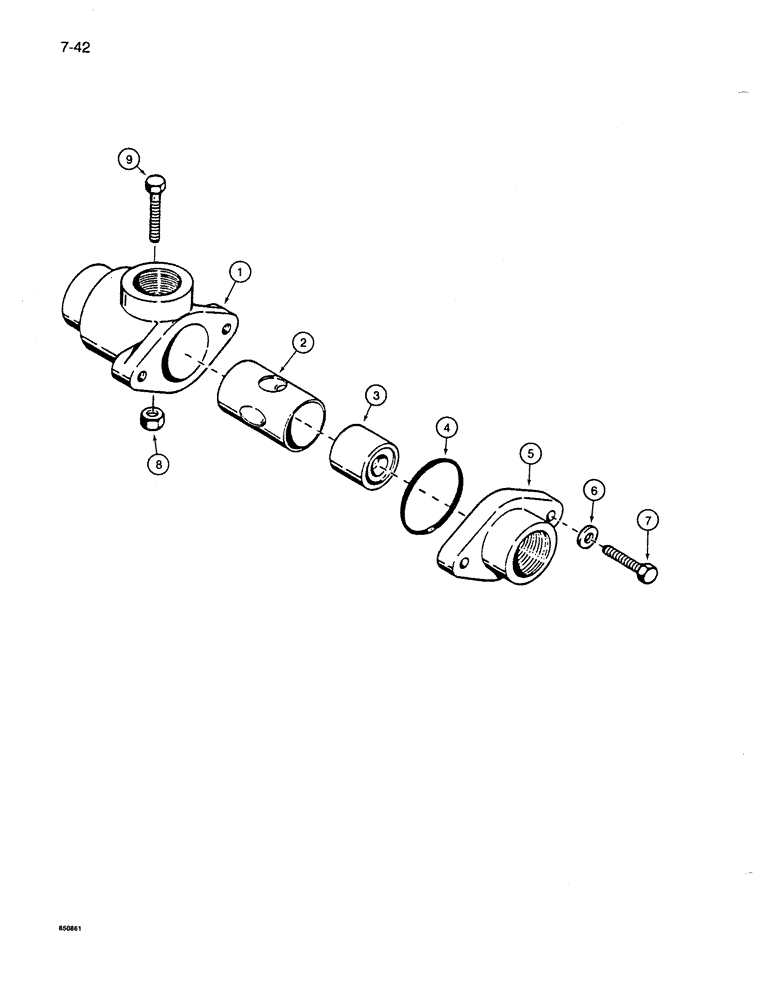 Схема запчастей Case 1086B - (7-042) - DOUBLE CHECK VALVE (07) - BRAKES