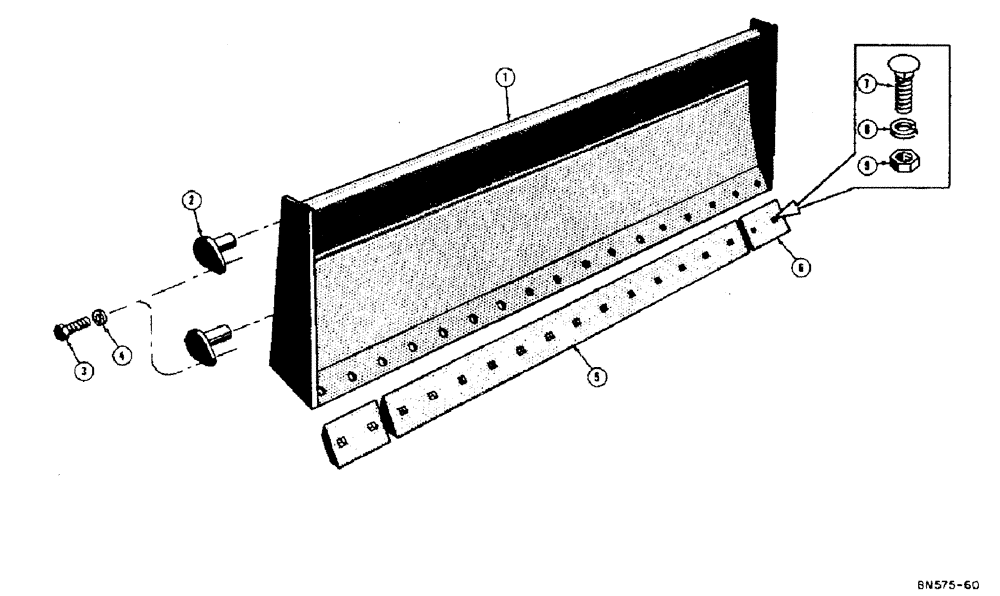 Схема запчастей Case 310D - (108) - BULLDOZER BLADE (MOUNTS ON LOADER ARMS) (05) - UPPERSTRUCTURE CHASSIS