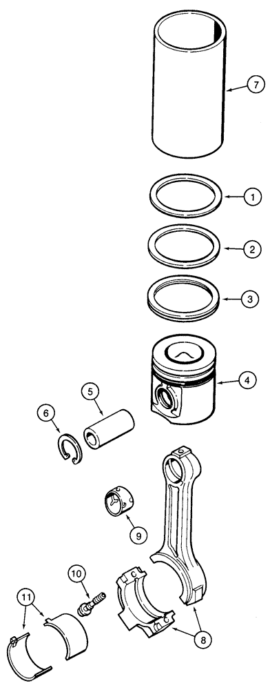 Схема запчастей Case 90XT - (02-32) - PISTONS CONNECTING RODS NORTH AMERICA/EUROPE - JAF0245224, 4T-390 ENGINE (02) - ENGINE