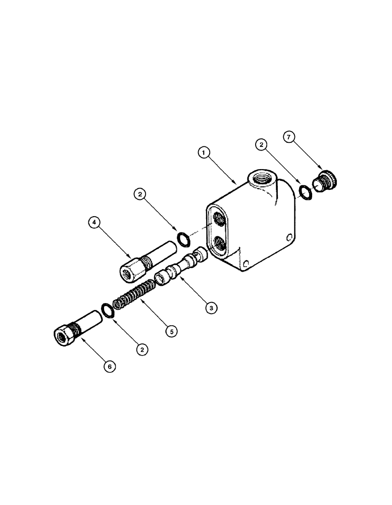 Схема запчастей Case 885 - (05-10[01]) - PRIORITY VALVE - ASSEMBLY (05) - STEERING