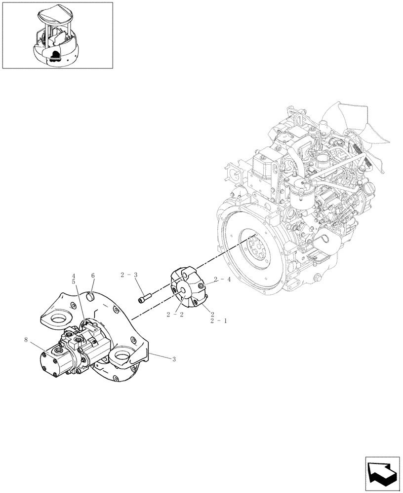 Схема запчастей Case CX27B - (070-01) - POWER TAKE OFF ASSY (35) - HYDRAULIC SYSTEMS