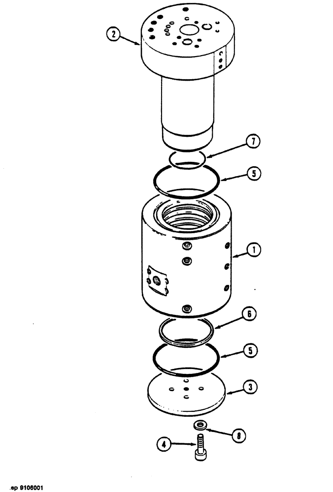 Схема запчастей Case 1088 - (128) - TURNING JOINT (35) - HYDRAULIC SYSTEMS