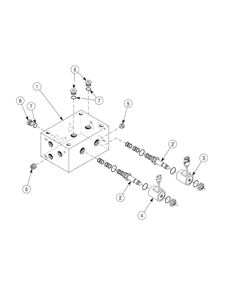 Схема запчастей Case 6030 - (06-11) - VALVE, MANIFOLD DRILL HEAD ROTATION (06) - POWER TRAIN