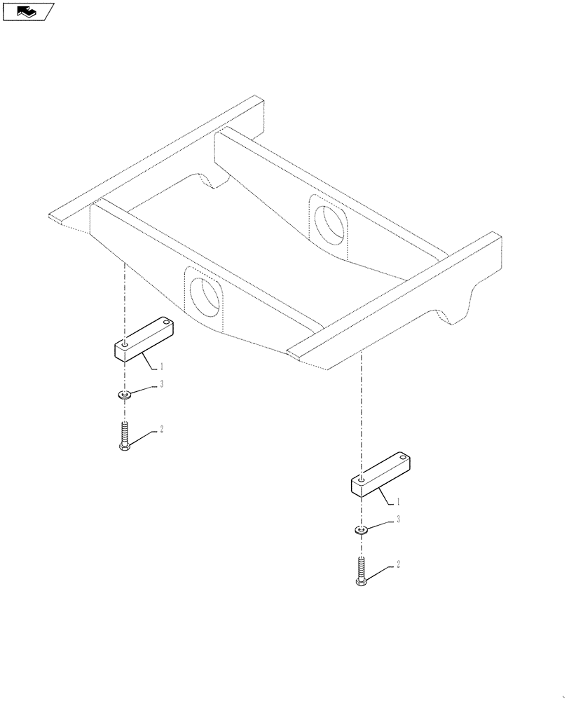 Схема запчастей Case 721F - (27.AAA.AA[01]) - REAR AXLE STOP, STANDARD/HEAVY DUTY (27) - REAR AXLE SYSTEM