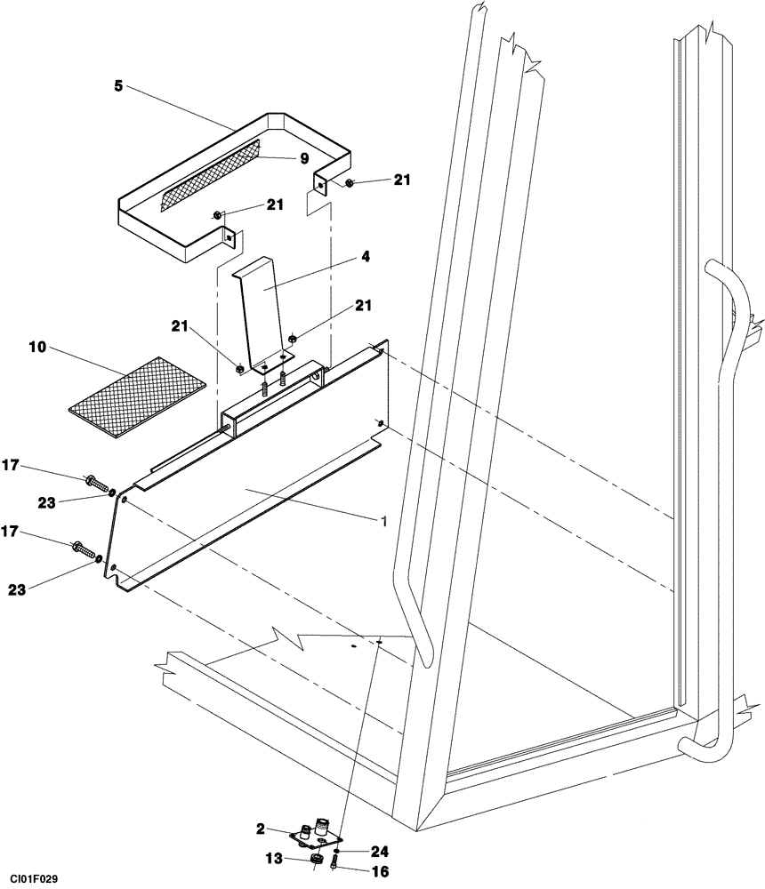 Схема запчастей Case SV216 - (12-022-06[01]) - AIR CONDITIONING (09) - CHASSIS/ATTACHMENTS