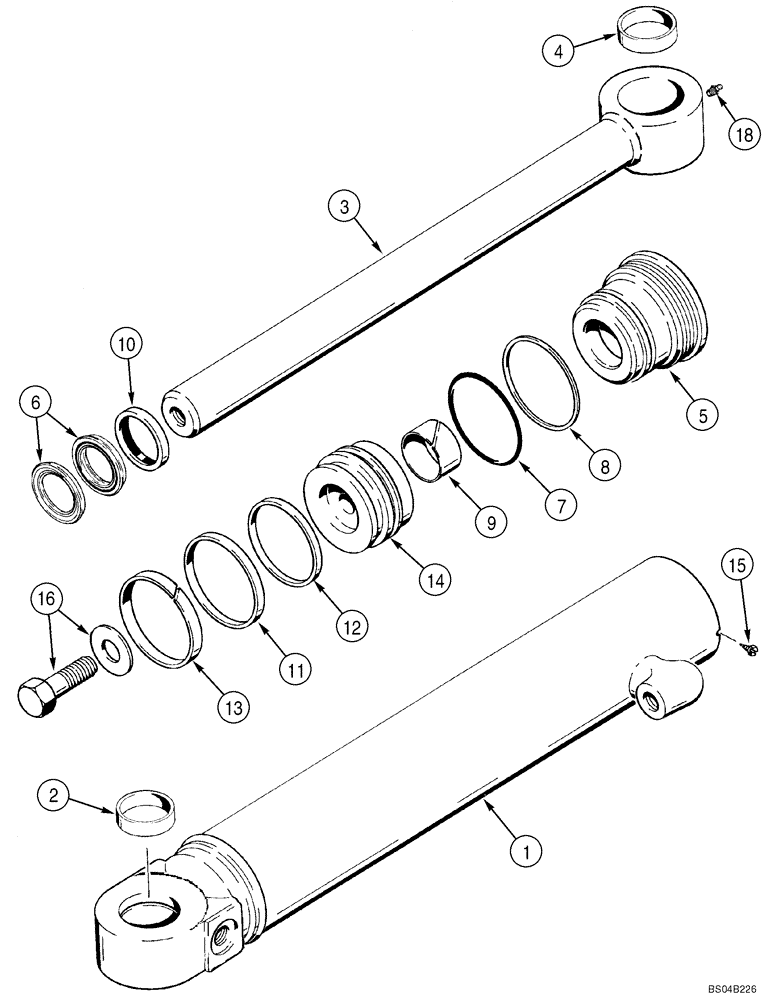 Схема запчастей Case 650K - (08-11) - CYLINDER ASSY - LIFT (08) - HYDRAULICS