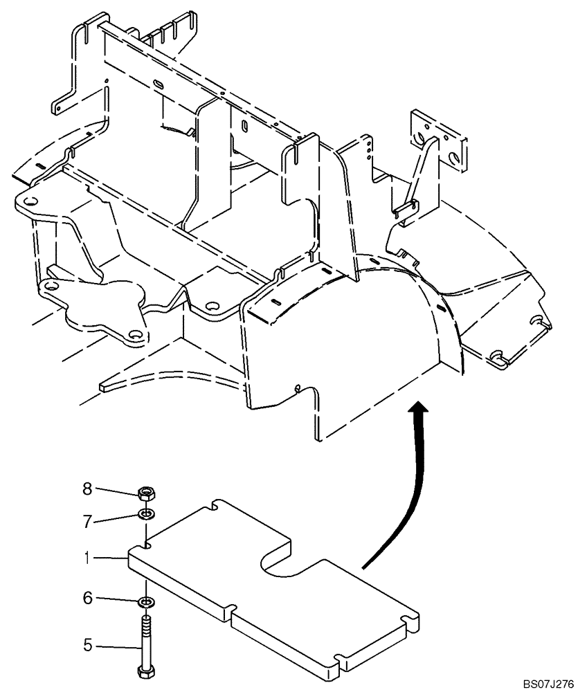 Схема запчастей Case 21E - (12.040[2987516001]) - REAR WEIGHT INSTALLATION (39) - FRAMES AND BALLASTING