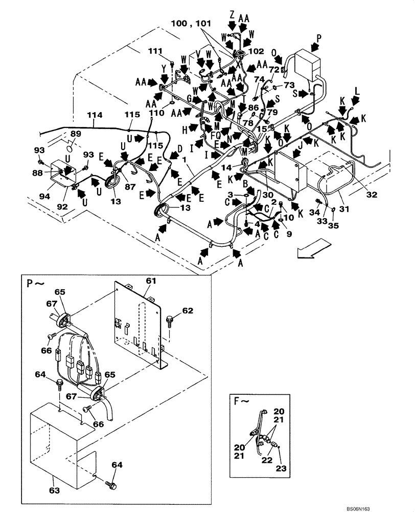 Схема запчастей Case CX290B - (04-10) - HARNESS, MAIN - CHASSIS, UPPERSTRUCTURE (04) - ELECTRICAL SYSTEMS