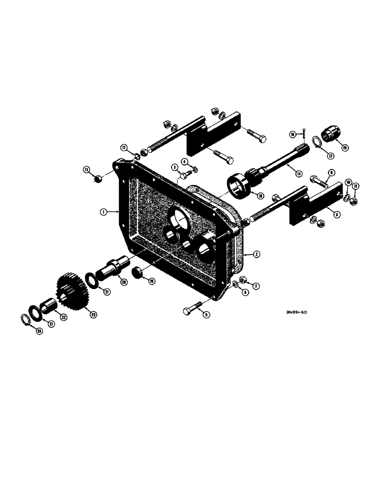 Схема запчастей Case 420B - (154) - WINCH ADAPTER (18) - ATTACHMENT ACCESSORIES