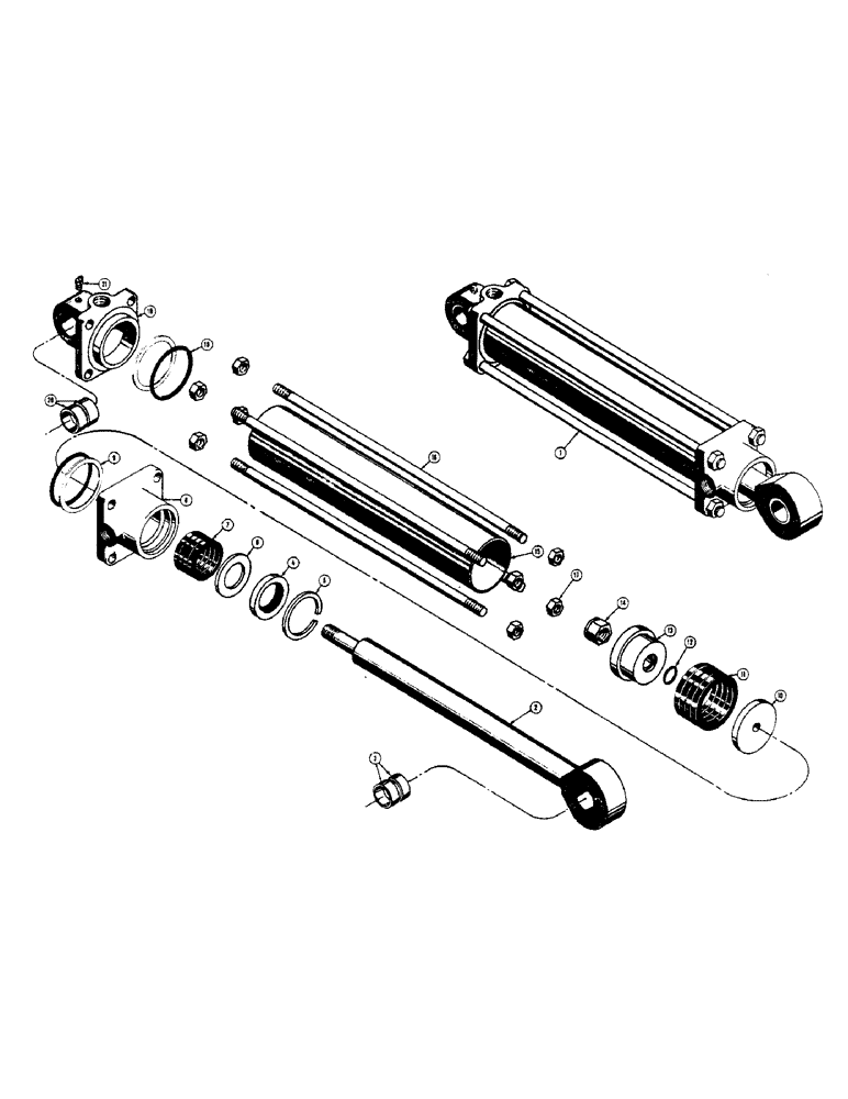 Схема запчастей Case 320 - (120) - 31608 AND 31609 LOADER LIFT HYDRAULIC CYLINDERS (07) - HYDRAULIC SYSTEM