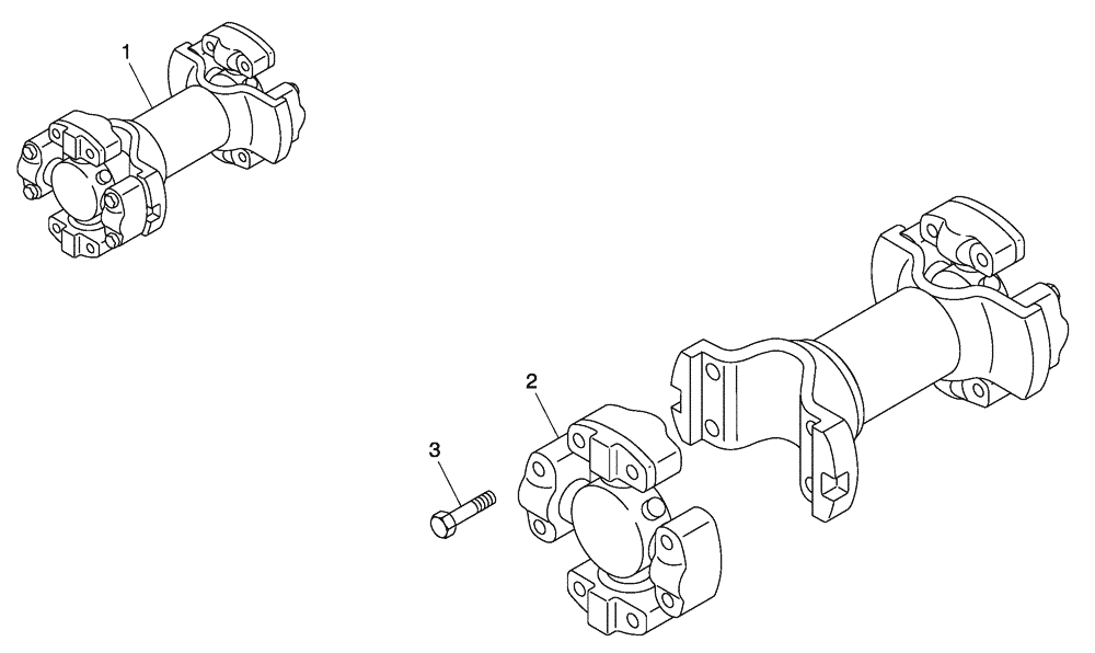 Схема запчастей Case 330 - (24FG0000031[01]) - DRIVE SHAFTS - 300 HP ENGINE VERSION (89500400138) (03) - Converter / Transmission