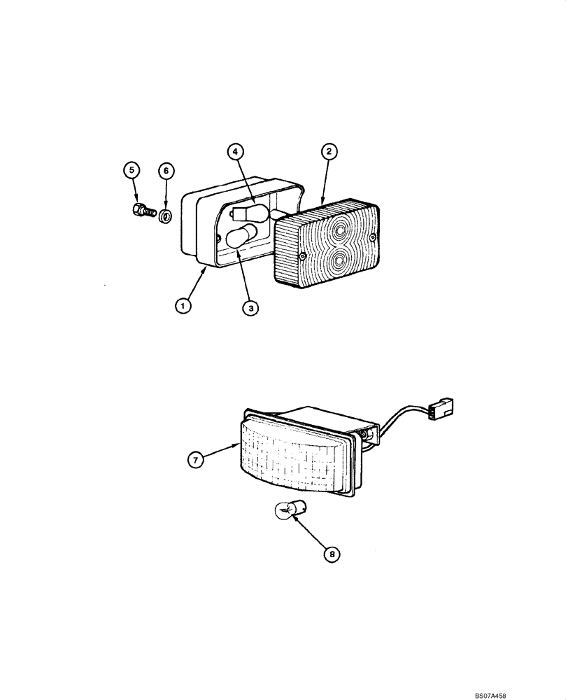 Схема запчастей Case 845 DHP - (04.23[00]) - REAR LAMP COMPONENTS (04) - ELECTRICAL SYSTEMS