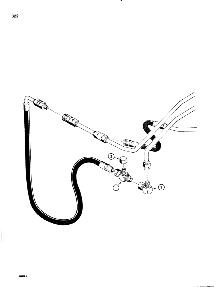 Схема запчастей Case 580SE - (322) - EQUIPMENT HYDRAULIC SYSTEM, SPECIAL PARTS TO ADAPT3-PT. HITCH (08) - HYDRAULICS