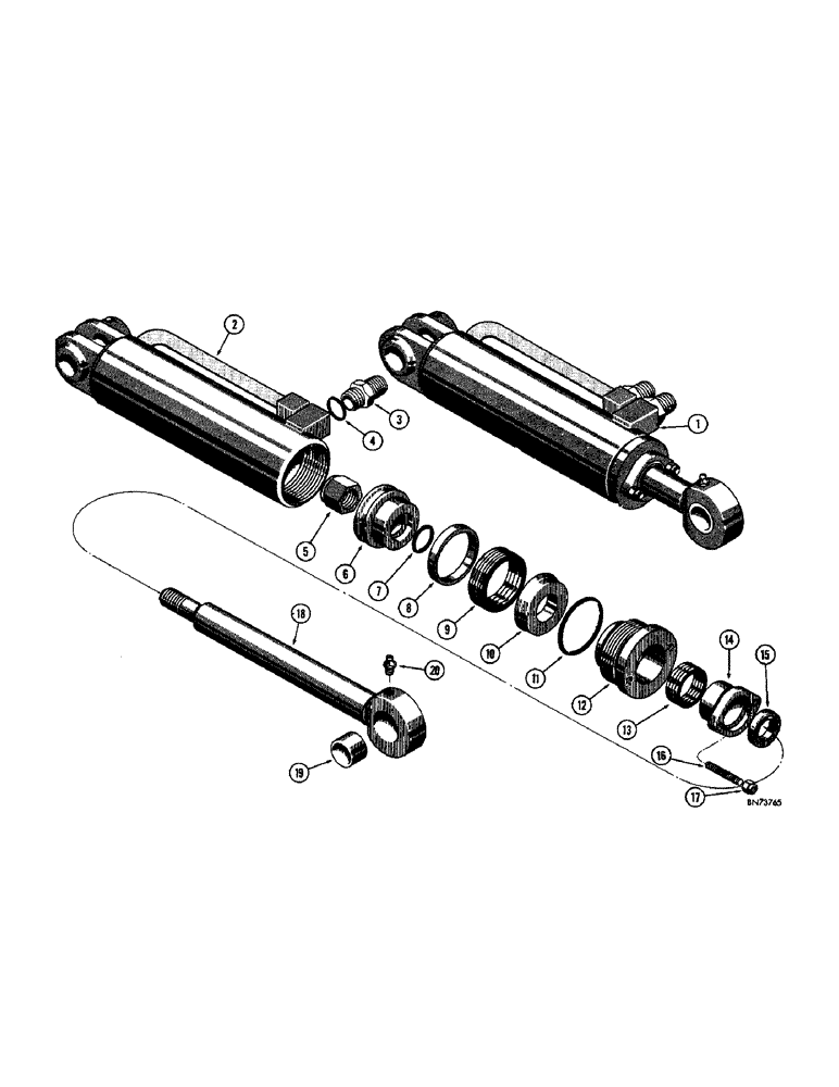 Схема запчастей Case 750 - (236[1]) - A17668 AND A17669 DROTT CLAM CYLINDER (07) - HYDRAULIC SYSTEM