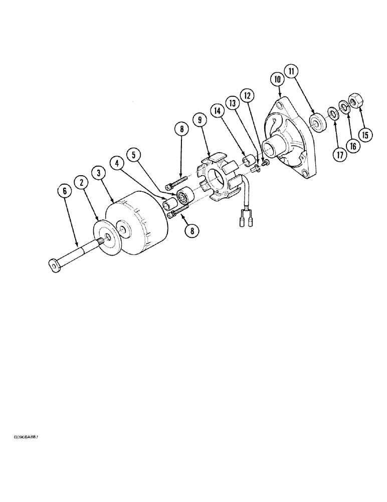 Схема запчастей Case 1818 - (4-04) - ALTERNATOR, DIESEL MODELS (04) - ELECTRICAL SYSTEMS