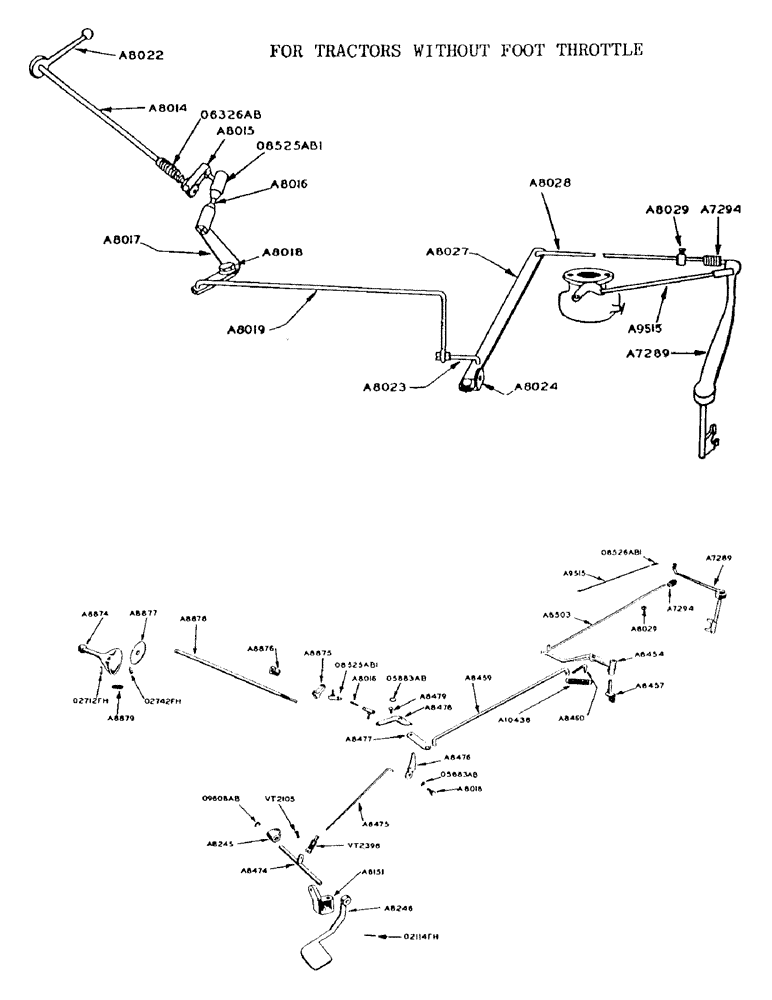 Схема запчастей Case 425 - (022) - POWRDYNE GAS ENGINE, THROTTLE CONTROL (10) - ENGINE