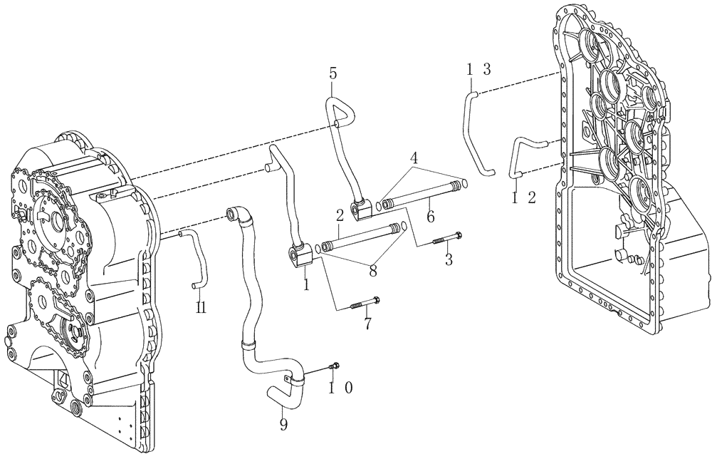 Схема запчастей Case 325 - (1.211/1[08]) - TRANSMISSION - COMPONENTS (03) - Converter / Transmission