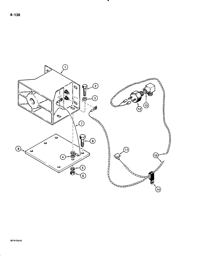 Схема запчастей Case 580K - (04-138) - BACKUP ALARM (04) - ELECTRICAL SYSTEMS