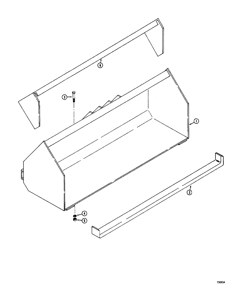 Схема запчастей Case 1530 - (088) - LOADER BUCKETS (09) - CHASSIS/ATTACHMENTS