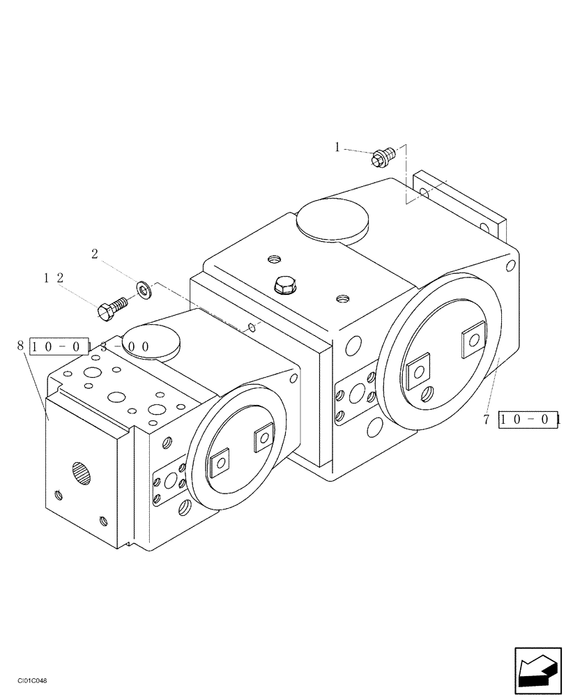 Схема запчастей Case SV212 - (10-011-00[01]) - HYDRAULIC PUMP - IF USED (08) - HYDRAULICS