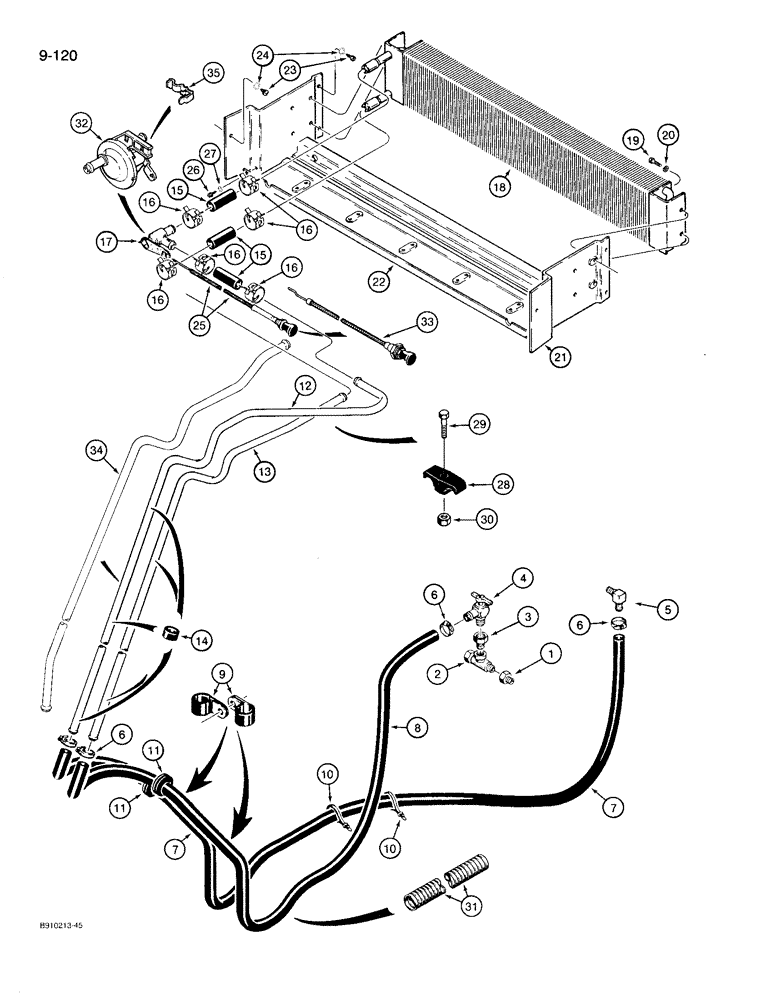 Схема запчастей Case 780D - (9-120) - CAB HEATING SYSTEM (09) - CHASSIS/ATTACHMENTS