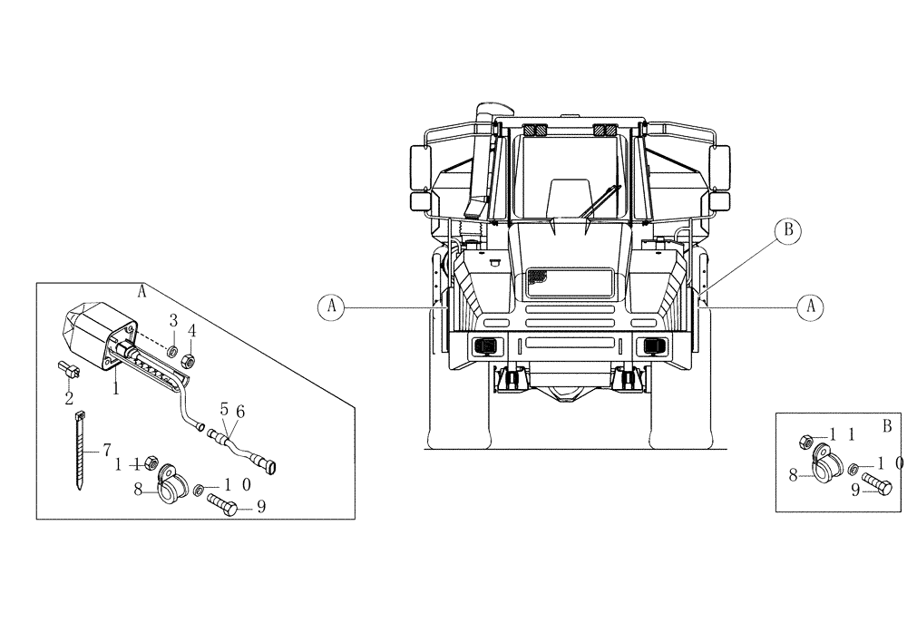 Схема запчастей Case 325 - (5.652[21]) - ROPS CAB - ELECTRIC COMPONENTS (10) - Cab/Cowlings