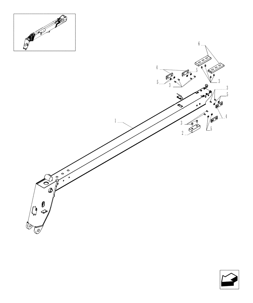 Схема запчастей Case TX1055 - (9.80092A[04]) - TELESCOPIC ARM FOR 4 FUNCTIONS (ARM 55) - OPTIONAL CODE 749027251 (83) - TELESCOPIC SINGLE ARM