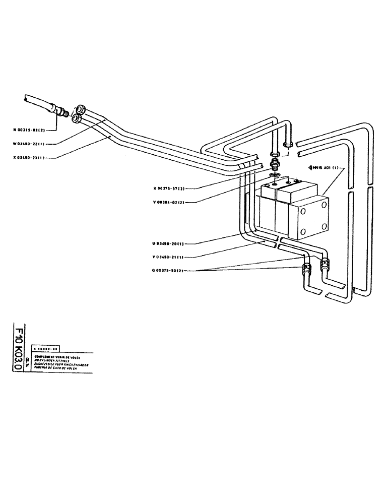 Схема запчастей Case GCK120 - (059) - JIB CYLINDER FITTINGS 