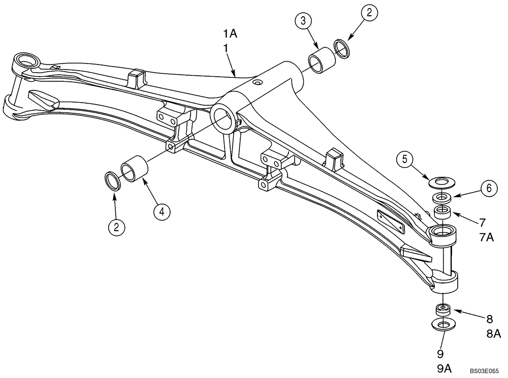 Схема запчастей Case 580M - (05-08) - AXLE, FRONT (377979A1 / 86990837) - HOUSING (IF USED) (05) - STEERING